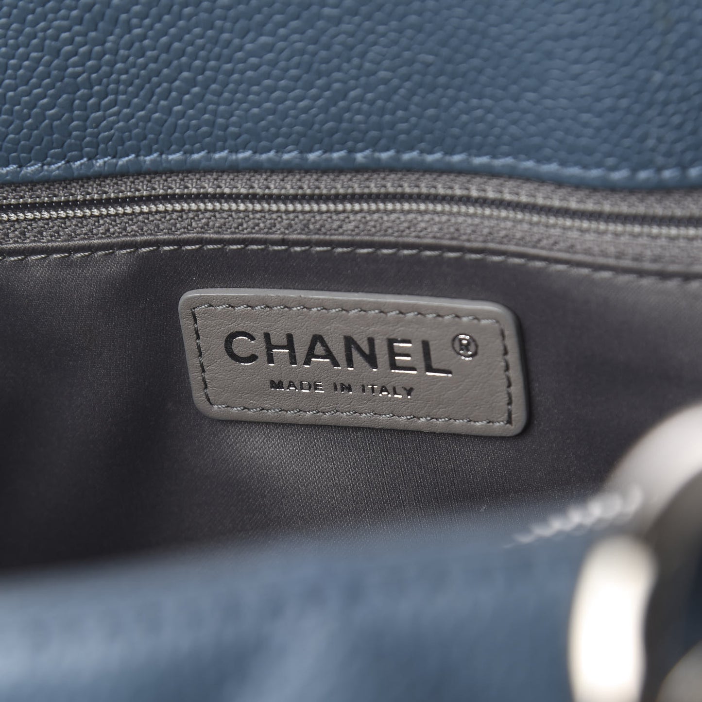 Caviar Quilted Grand Shopping Tote GST Blue