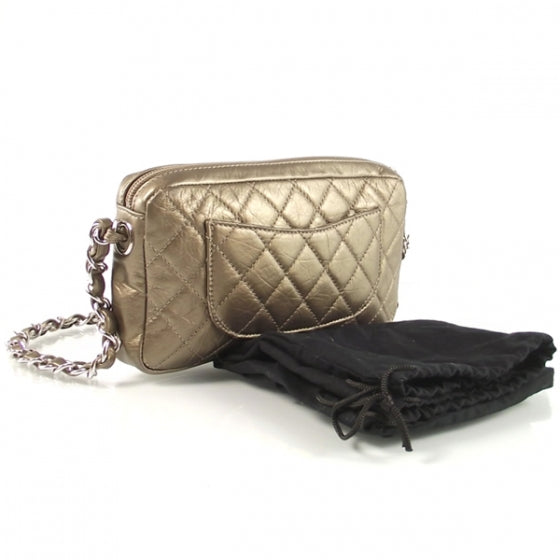 Chanel Quilted Cotton Club Pochette Bronze 3 of 12