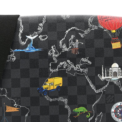 Louis Vuitton Damier Graphite World Map District PM 7 of 9