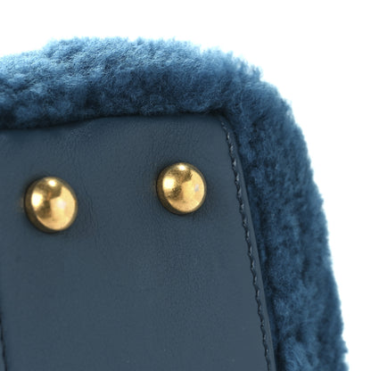Chanel Shearling Lambskin Small Coco Handle Flap Blue 11 of 11