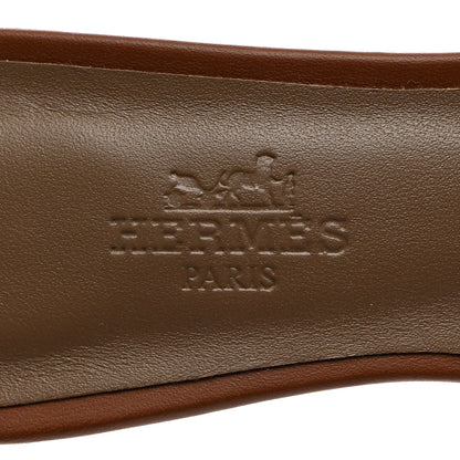 Hermes Calfskin Oasis Sandals 35 Gold 6 of 9