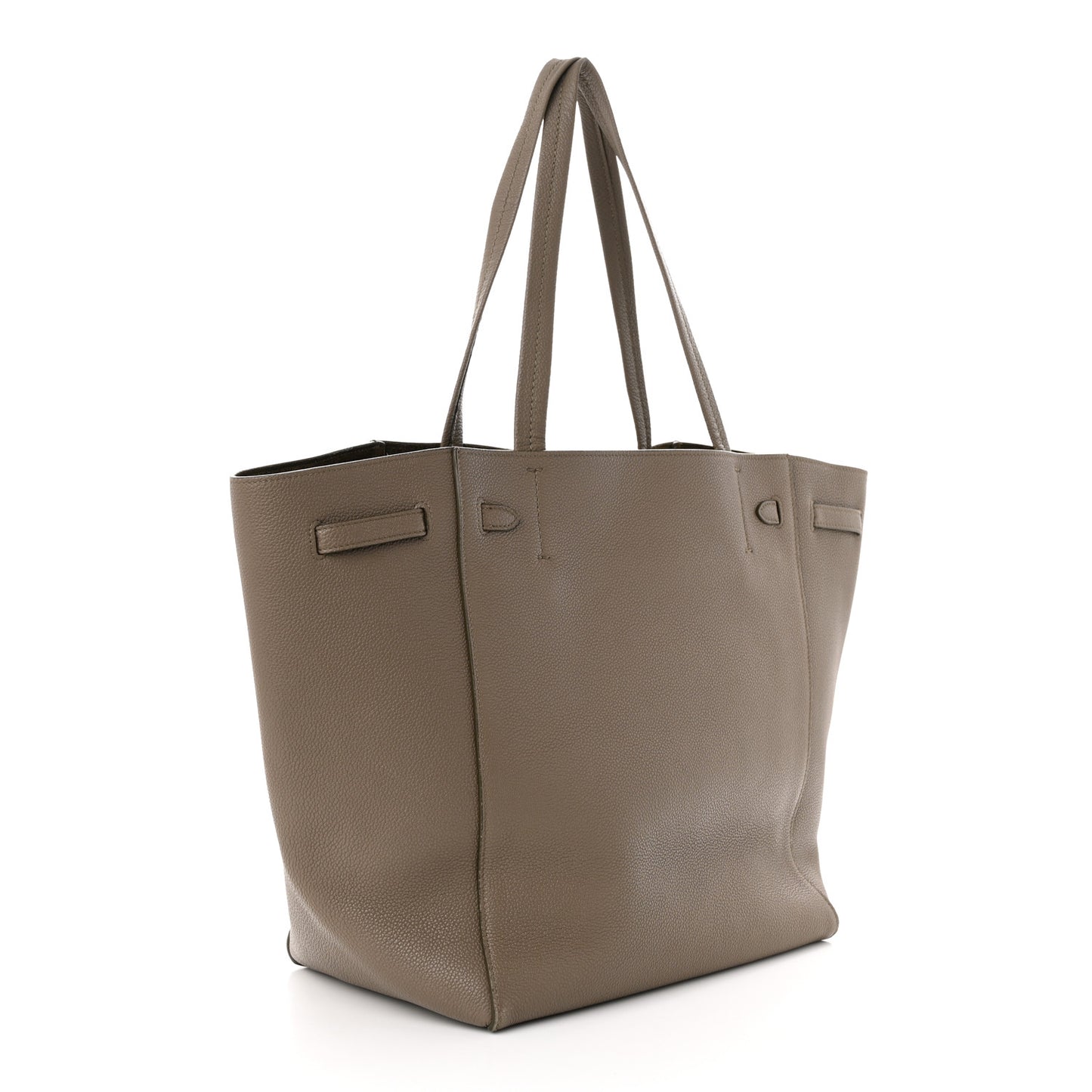 Soft Grained Calfskin Medium Belt Cabas Phantom Taupe