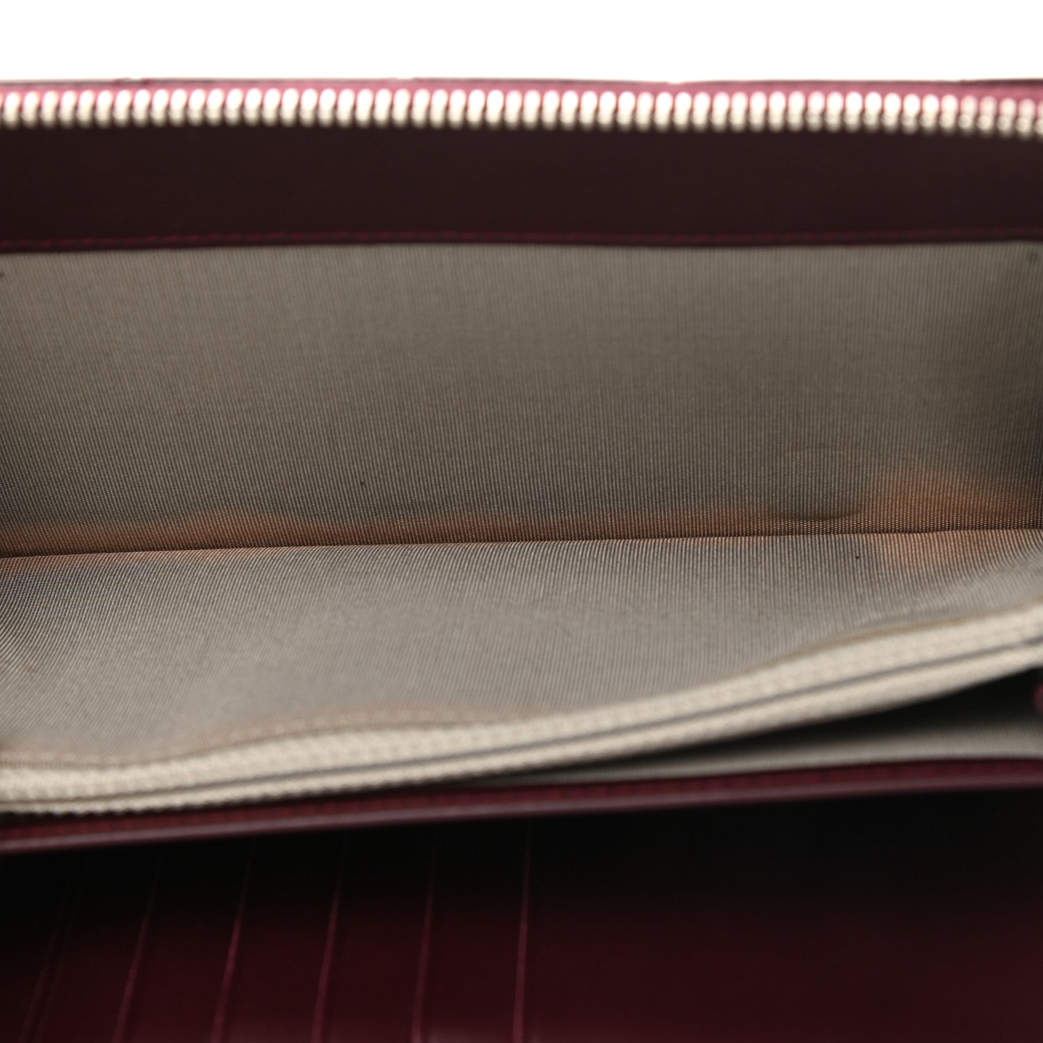 Chanel Patent Quilted Large Brilliant Zip Around Organizer Wallet Dark Red 9 of 10