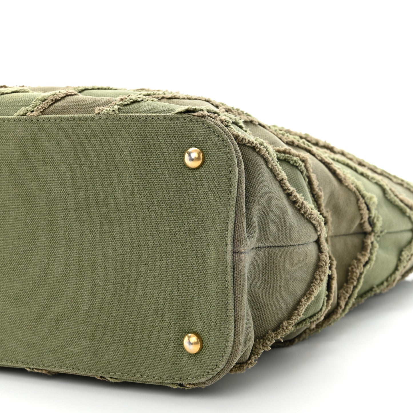Canvas Chevron Cuba Patchwork Shopper Tote Khaki