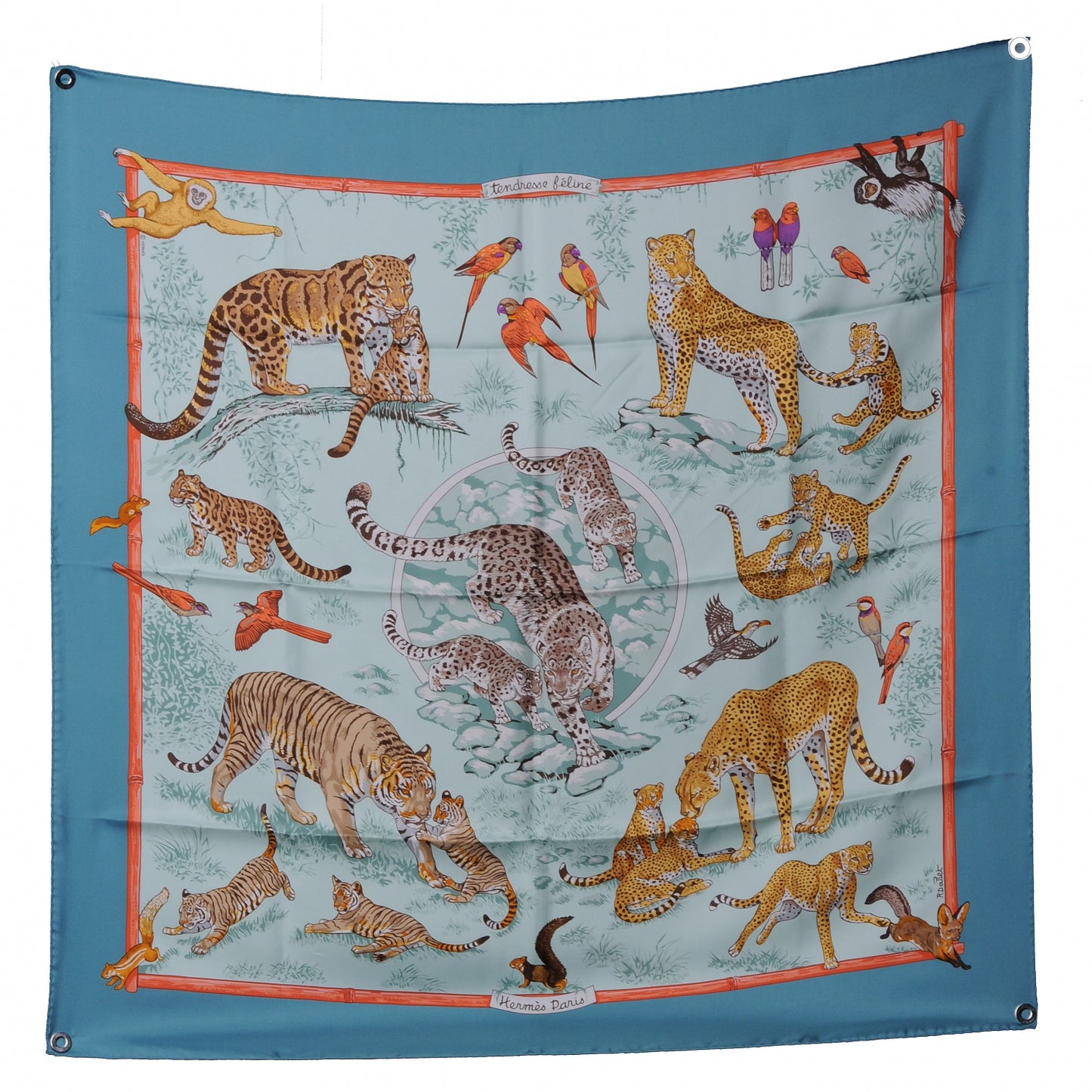 Silk Tendresse Feline Scarf 90