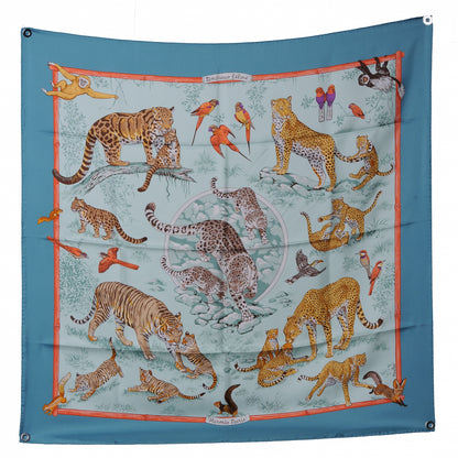 Hermes Silk Tendresse Feline Scarf 90 2 of 10