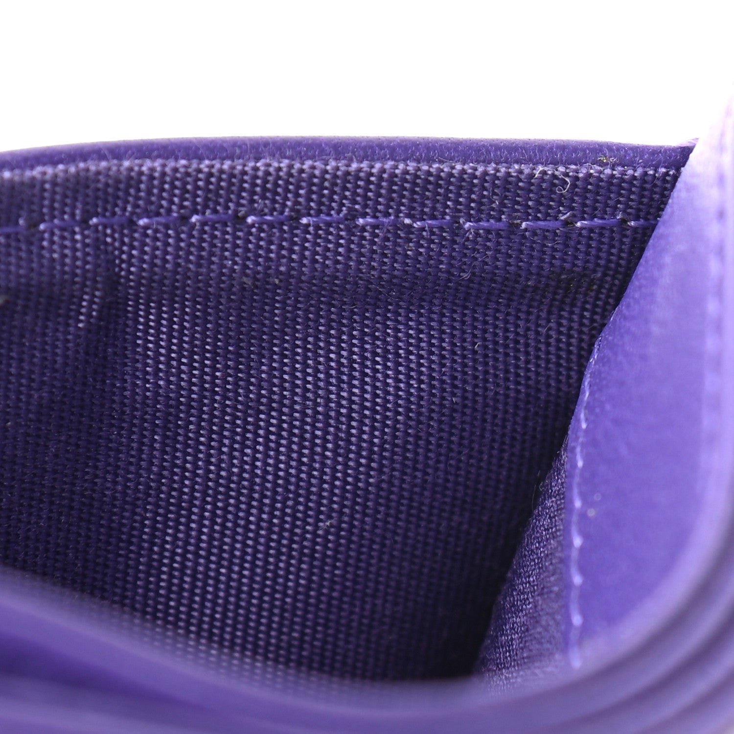 Chanel Lambskin Quilted Boy Card Holder Purple 8 of 8