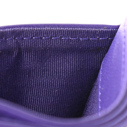 Chanel Lambskin Quilted Boy Card Holder Purple 8 of 8