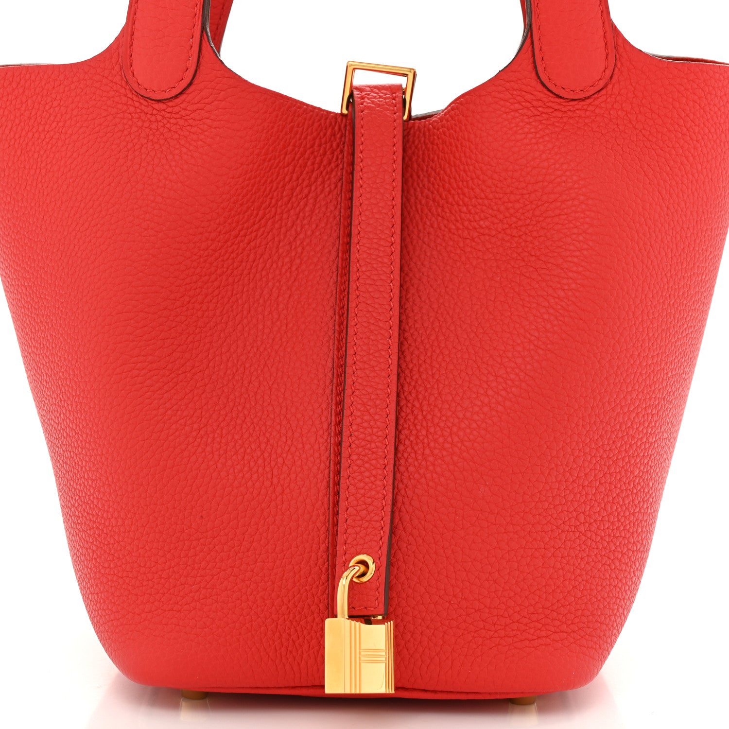 Hermes Taurillon Clemence Picotin Lock 18 PM Rouge de Coeur 8 of 11