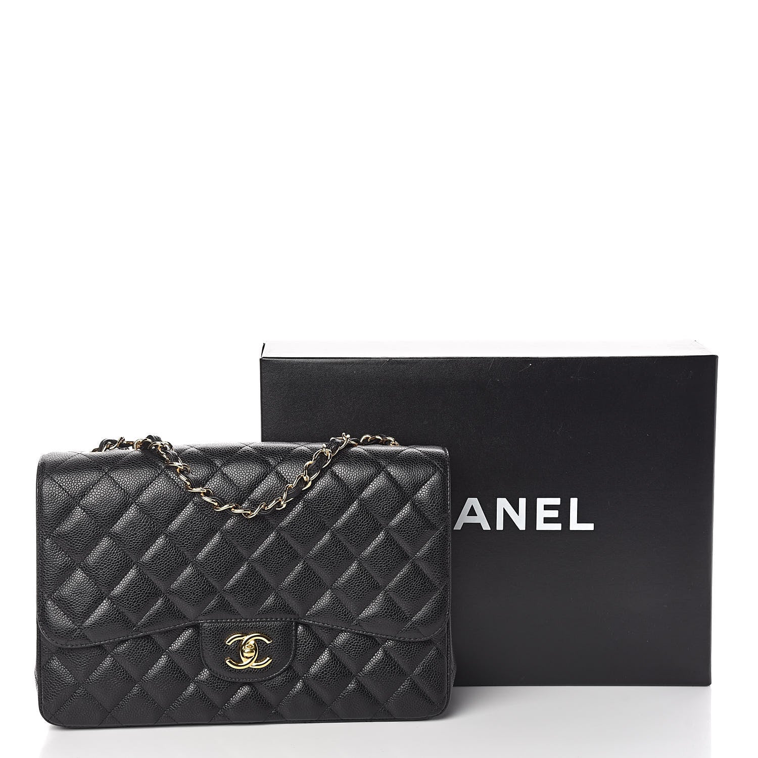Chanel Caviar Quilted Jumbo Single Flap Black 12 of 12
