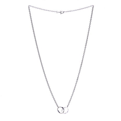 Cartier 18K White Gold Interlocking LOVE Necklace 3 of 8
