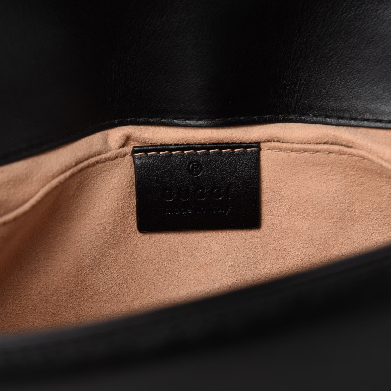 Gucci Calfskin Matelasse Mini GG Marmont Shoulder Bag Black 8 of 10