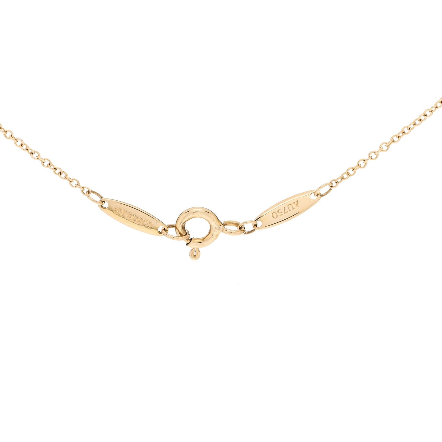 18K Yellow Gold Diamond .14ct Elsa Peretti Diamonds by the Yard Pendant Necklace
