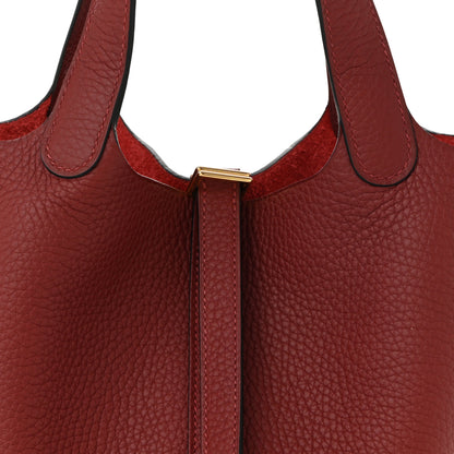 Hermes Taurillon Clemence Picotin Lock 18 PM Rouge H 8 of 11