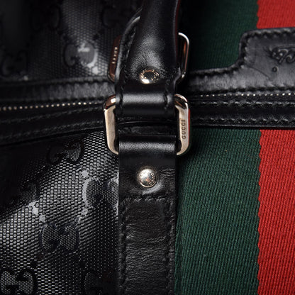 Gucci Imprime Monogram Web Carry On Duffle Bag Black 17 of 17