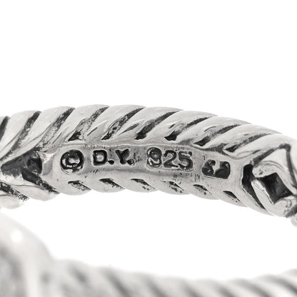 David Yurman Sterling Silver Diamond Black Onyx 7mm Petite Albion Ring 53 6.5 4 of 4