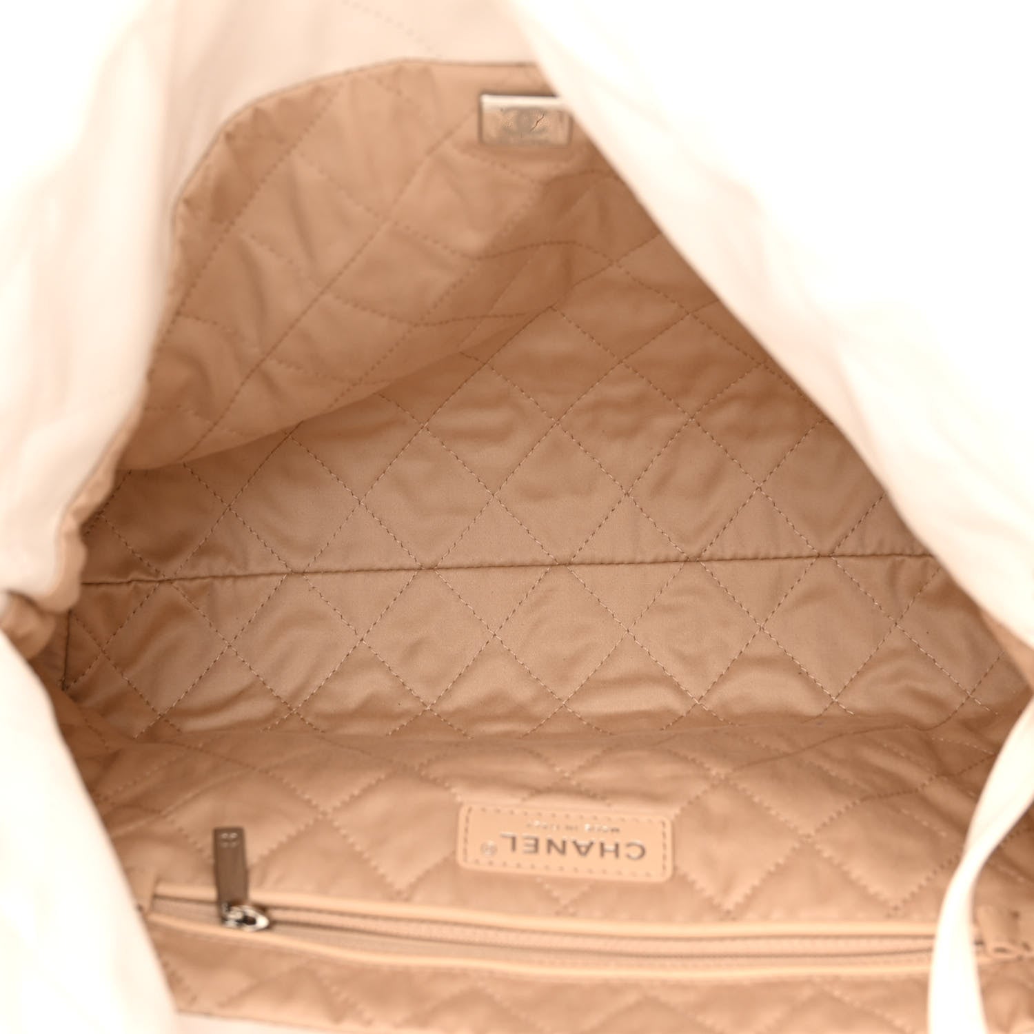 Chanel Shiny Calfskin Quilted Small Chanel 22 White 5 of 10