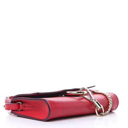 Chloe Suede Calfskin Mini Faye Shoulder Bag Tulip Red 4 of 13