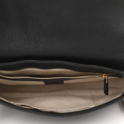 Gucci Pebbled Calfskin Medium Soho Flap Crossbody Black 5 of 10