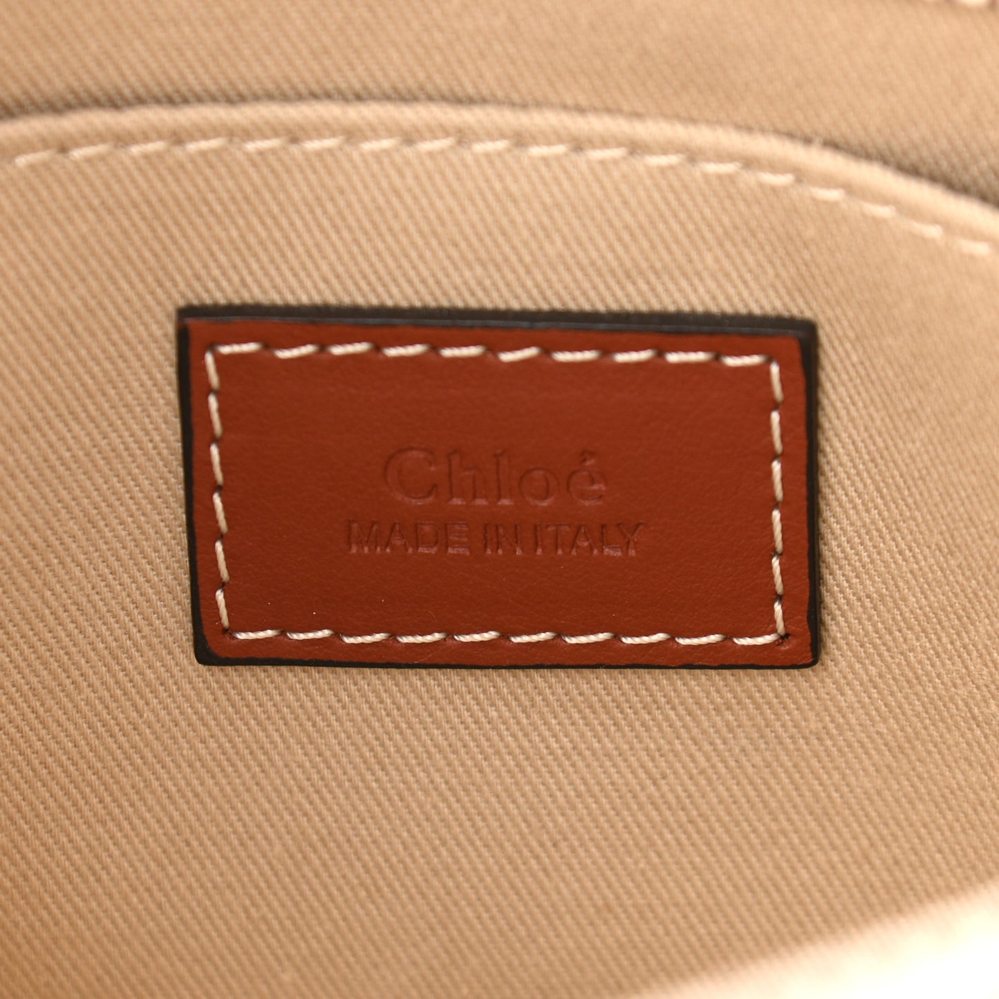 Cotton Calfskin Small Woody Ribbon Tote White Brown