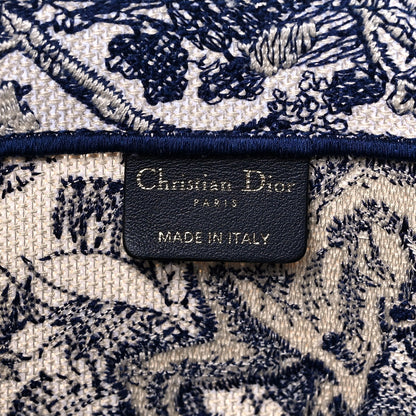 Christian Dior Canvas Embroidered Large Dioriviera Toile De Jouy Book Tote Blue 10 of 13
