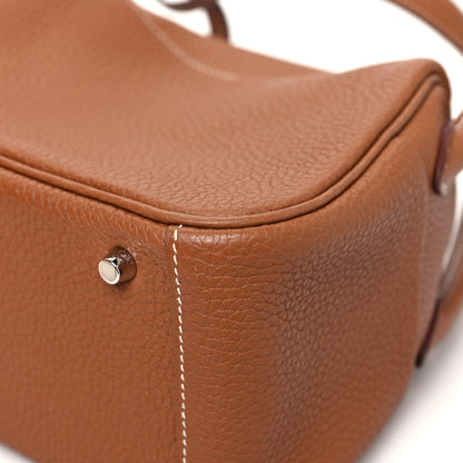 Hermes Taurillon Clemence Mini Lindy 20 Gold 11 of 13