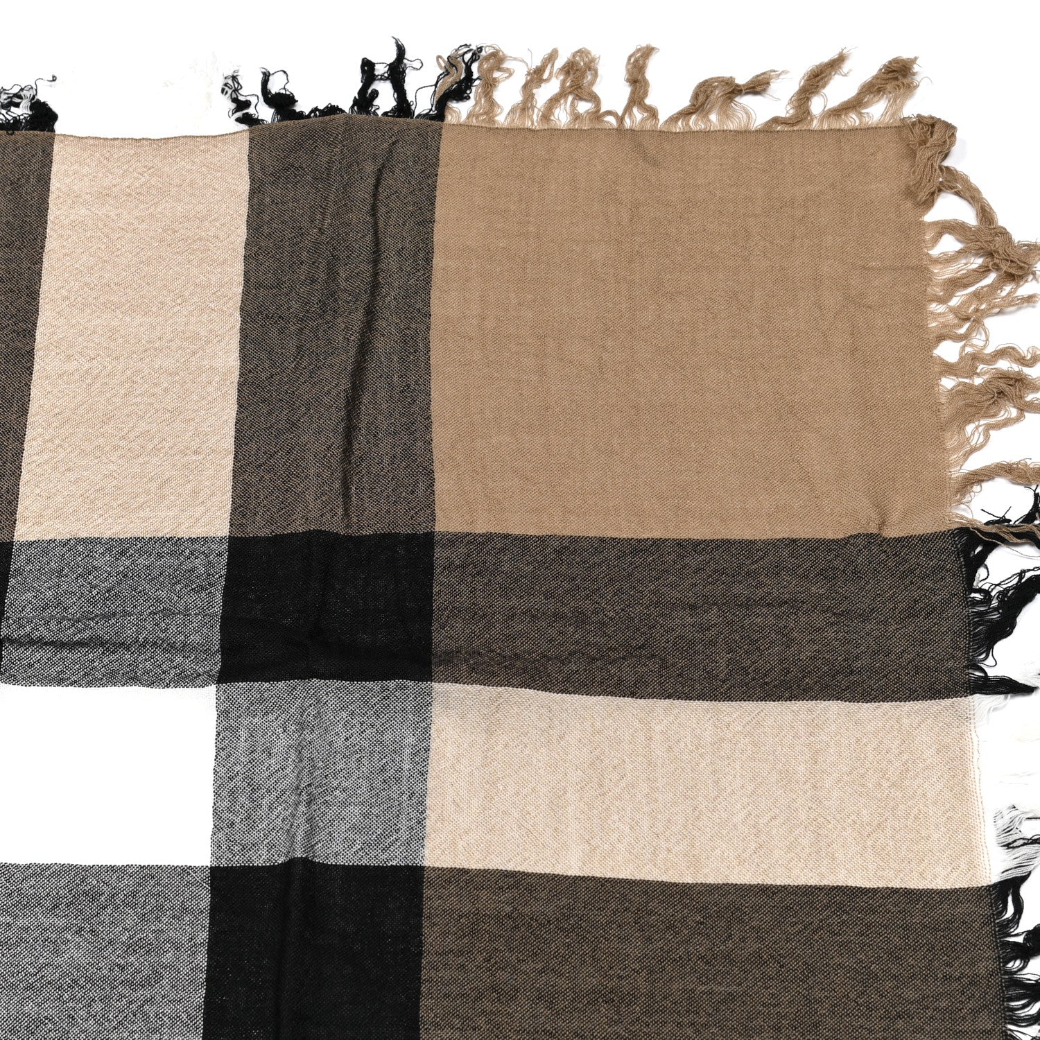 Burberry Merino Wool House Check Square Scarf Brown 3 of 5
