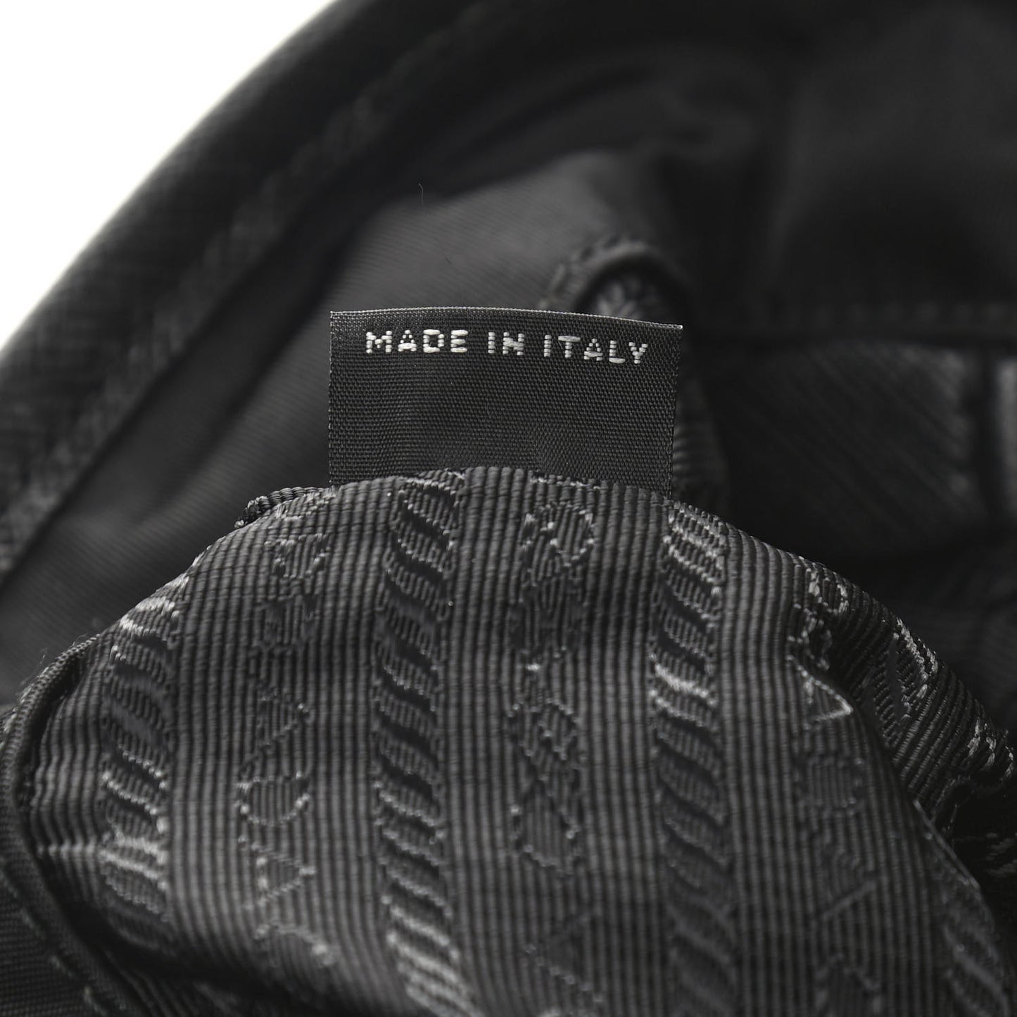 Tessuto Nylon Saffiano Shopping Tote Black
