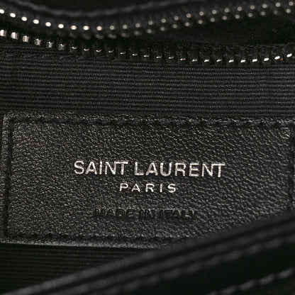 Saint Laurent Calfskin Y Quilted Monogram Toy Loulou Crossbody Bag Black 7 of 9