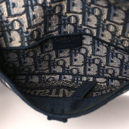 Christian Dior Oblique Slim Saddle Pouch Blue 6 of 9