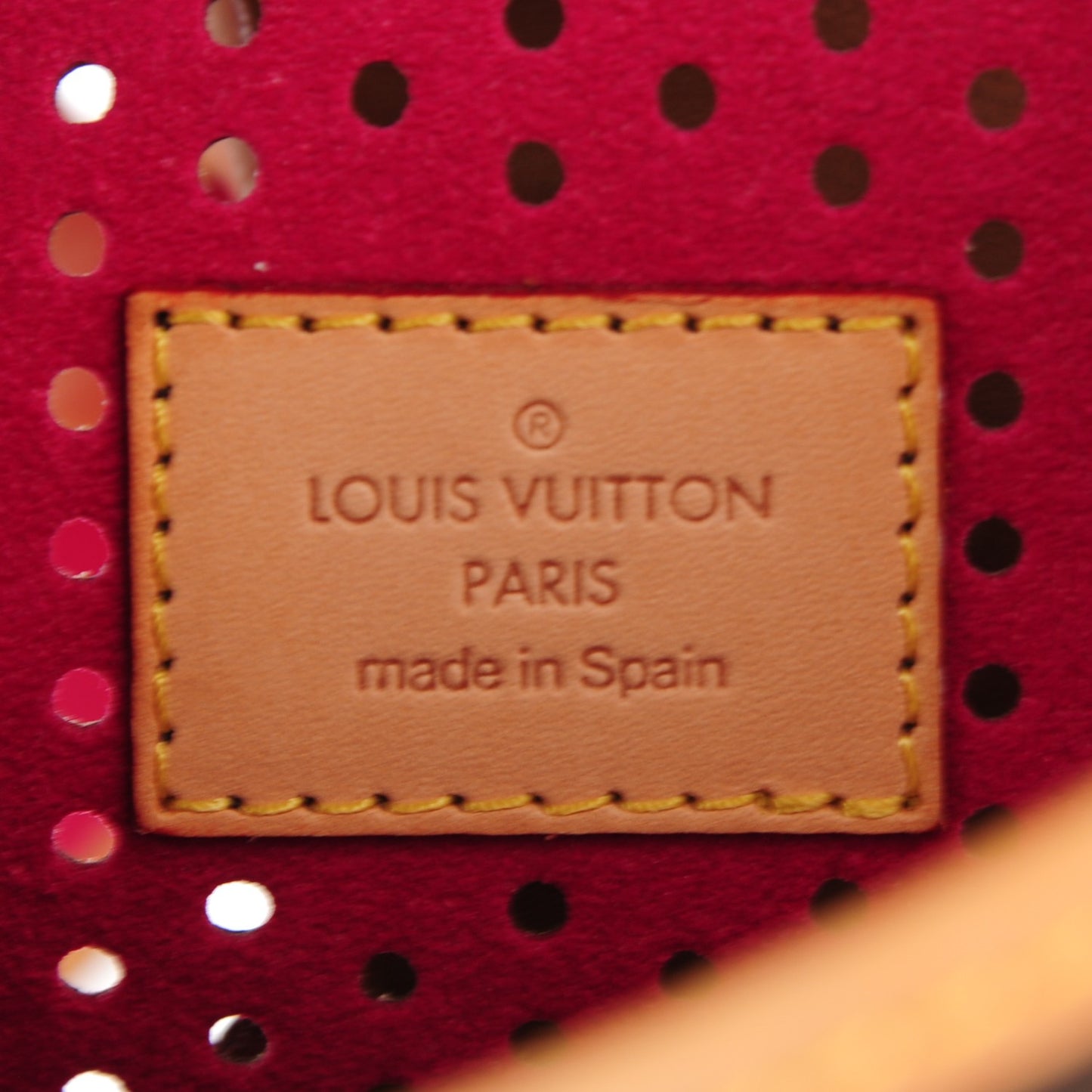 Monogram Perforated Musette Fuchsia