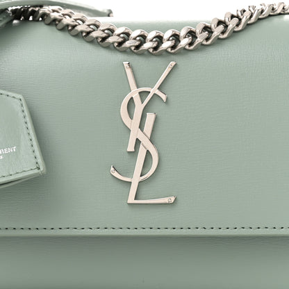 Saint Laurent Calfskin Small Monogram Sunset Vert Opaline 7 of 10
