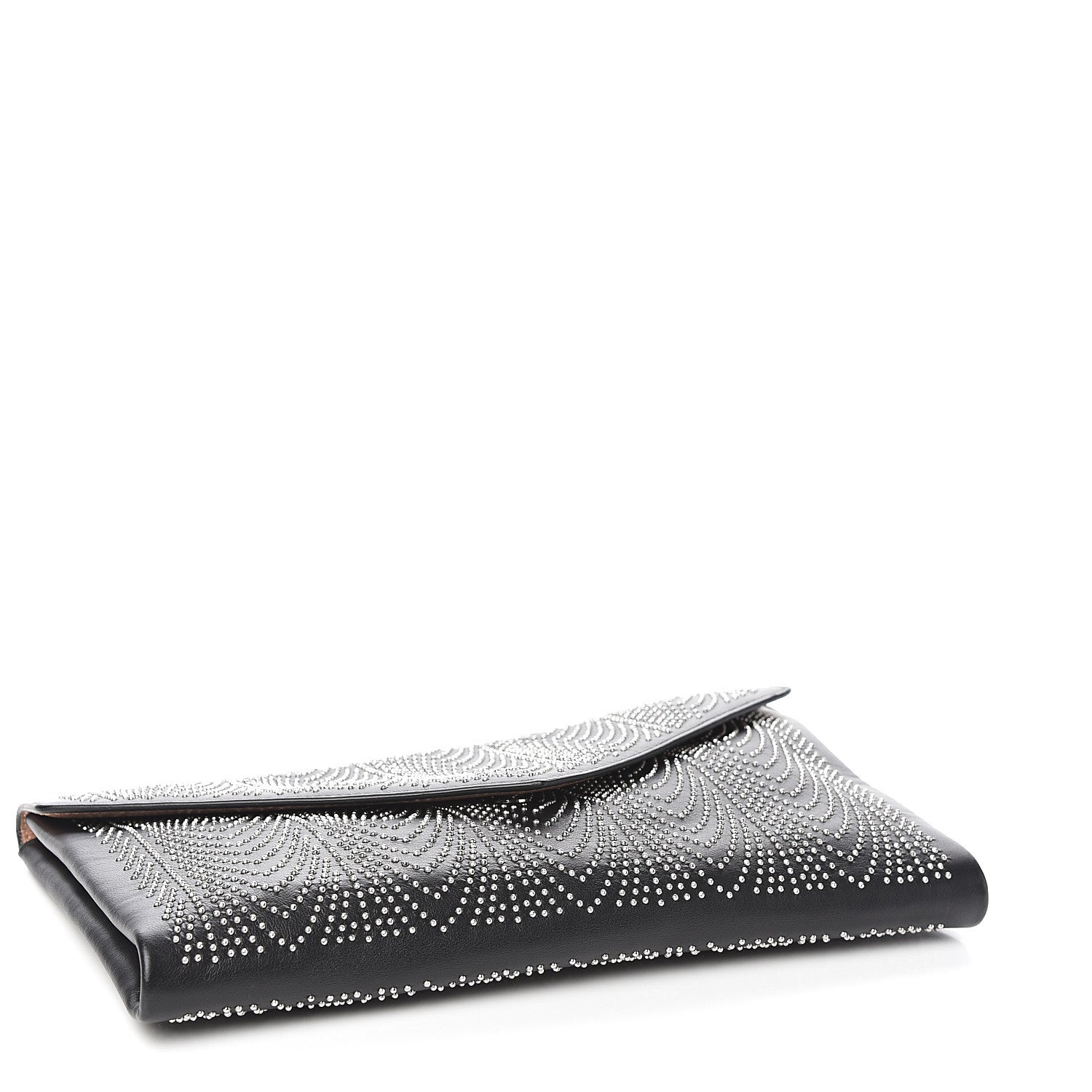 Alaia Calfskin Studded Envelope Clutch Black 3 of 9