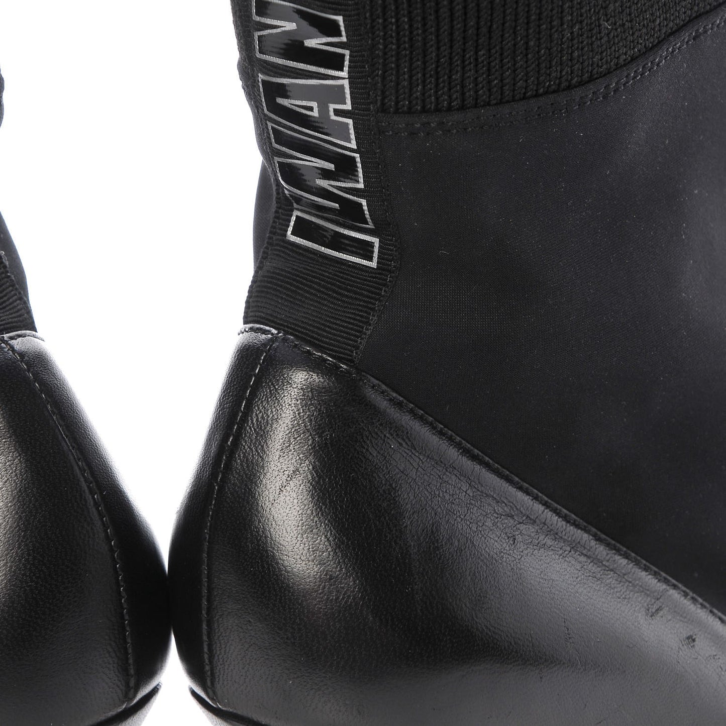 Nappa Stretch Fabric Brandon 85 Ankle Sock Boots 36.5 Black