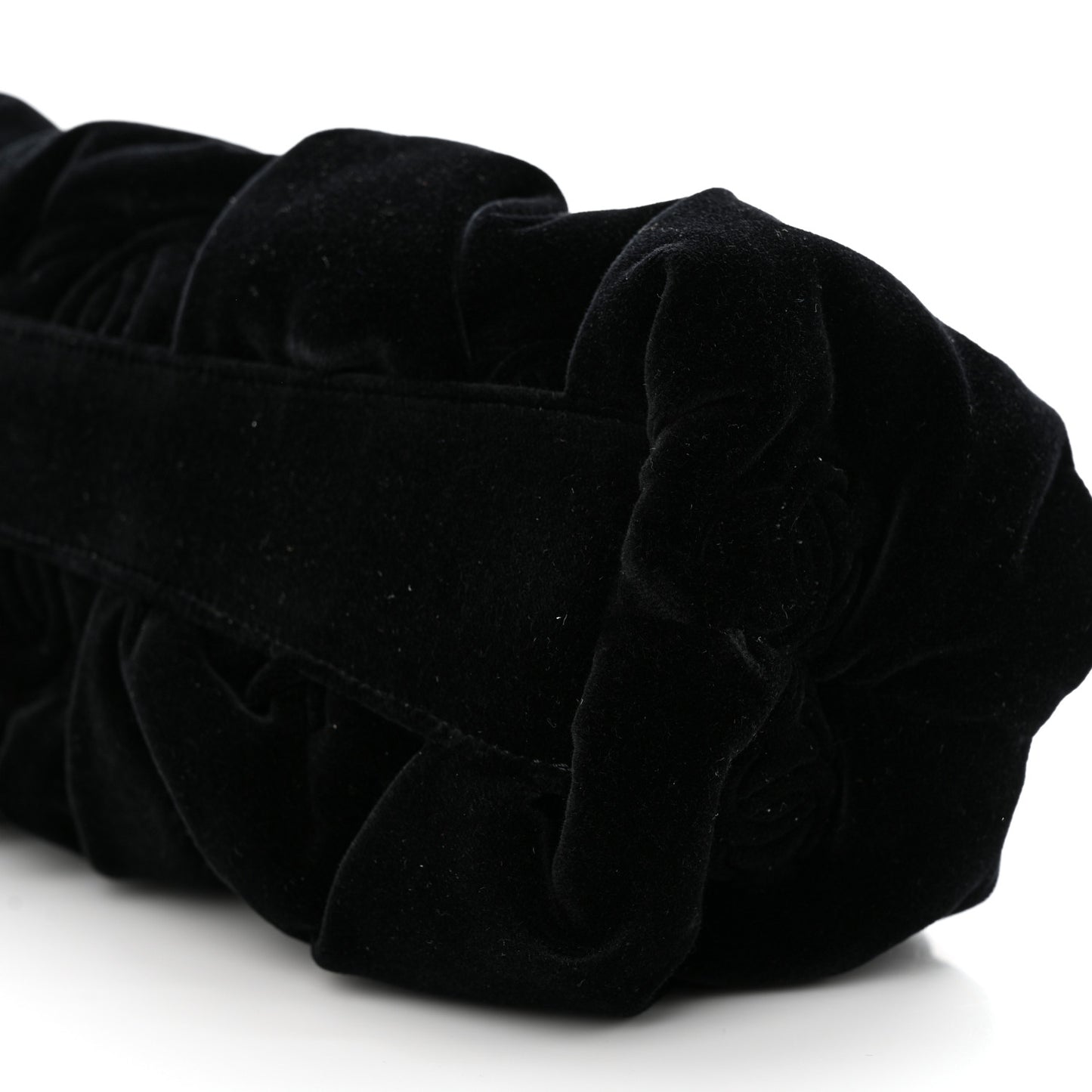 Velvet Enamel CC Kiss Lock Clutch Black