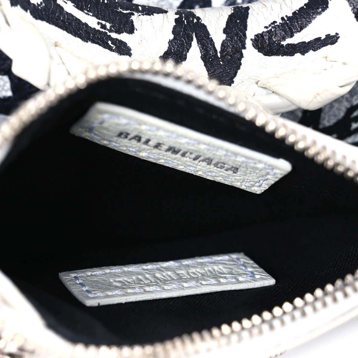 Balenciaga Agneau Arena Graffiti Neo Cagole Handbag XS White Black 9 of 14