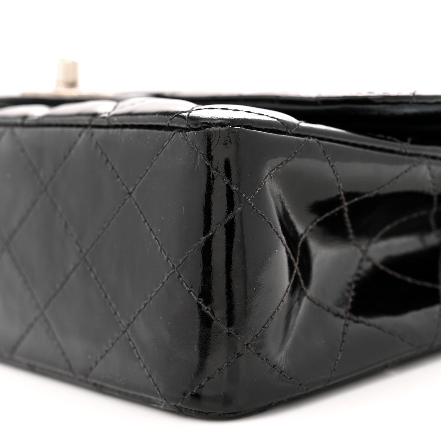 Chanel Patent Quilted Medium Double Flap Black 10 of 12