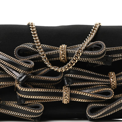 Dolce & Gabbana Satin Bow Sasha Chain Clutch Black 12 of 17