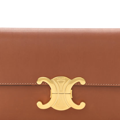Celine Shiny Calfskin Triomphe Shoulder Bag Tan 9 of 12