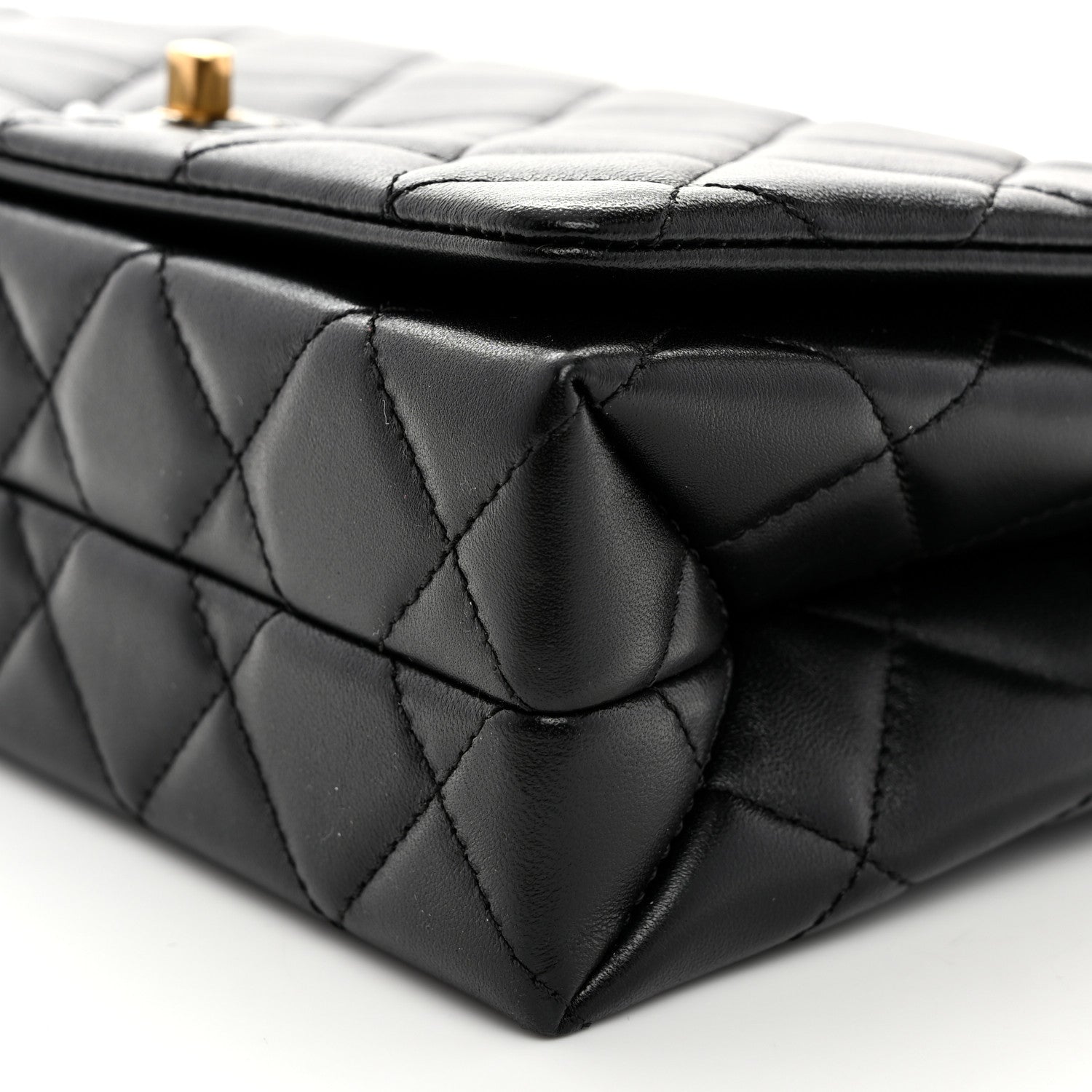 Chanel Shiny Lambskin Quilted Enamel CC Small Flap Black 10 of 10