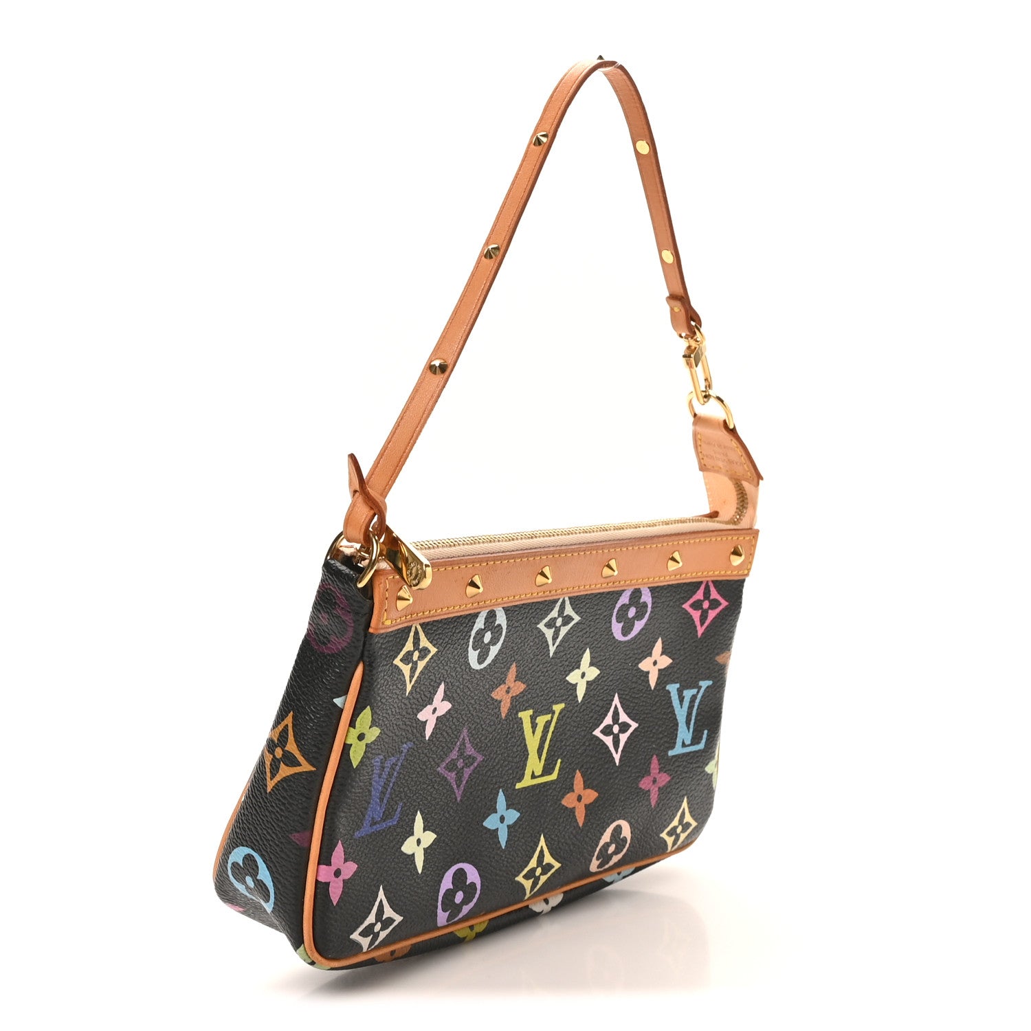 Louis Vuitton Monogram Multicolor Pochette Accessories Black 3 of 11