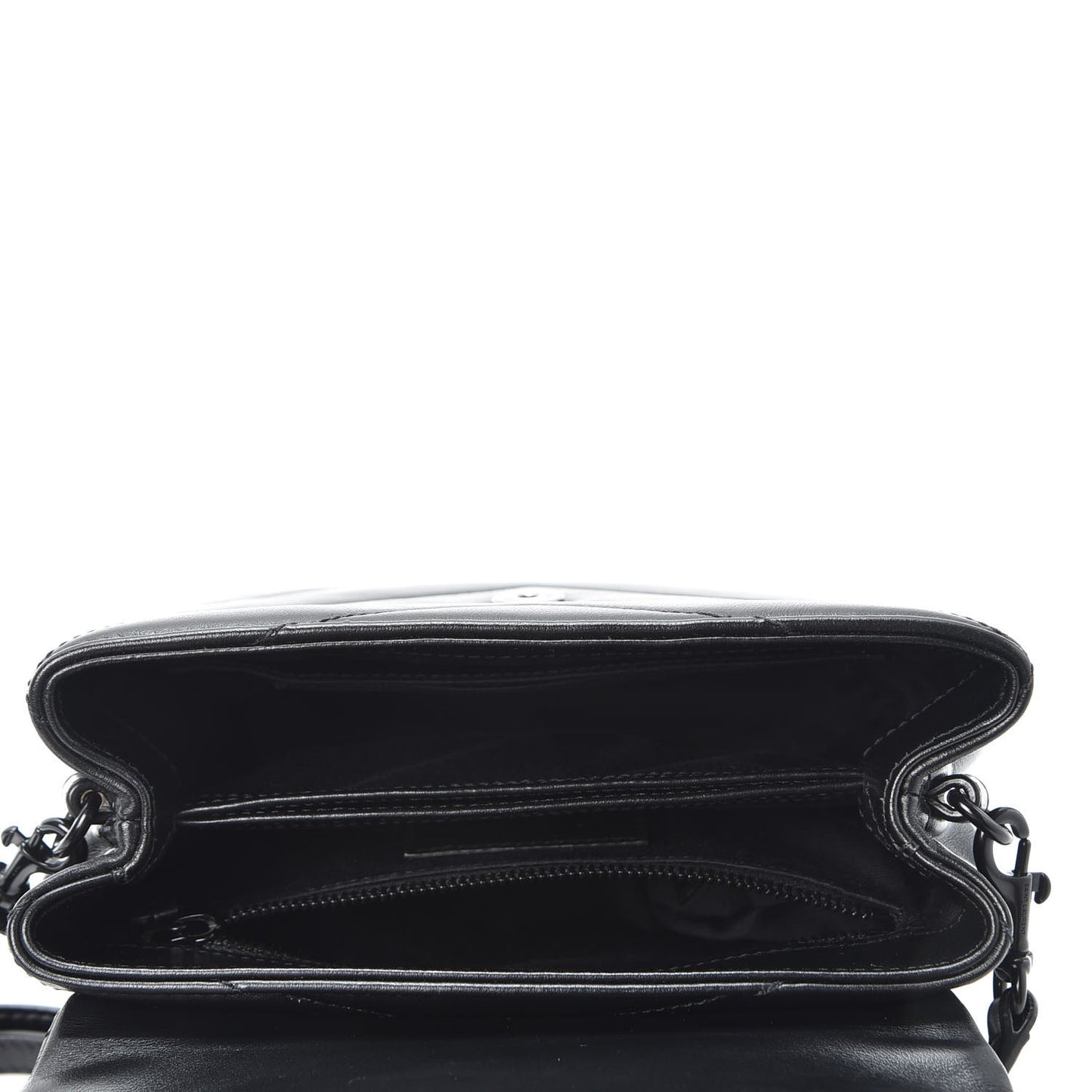 Calfskin Y Quilted Monogram Toy Loulou Crossbody Bag Black