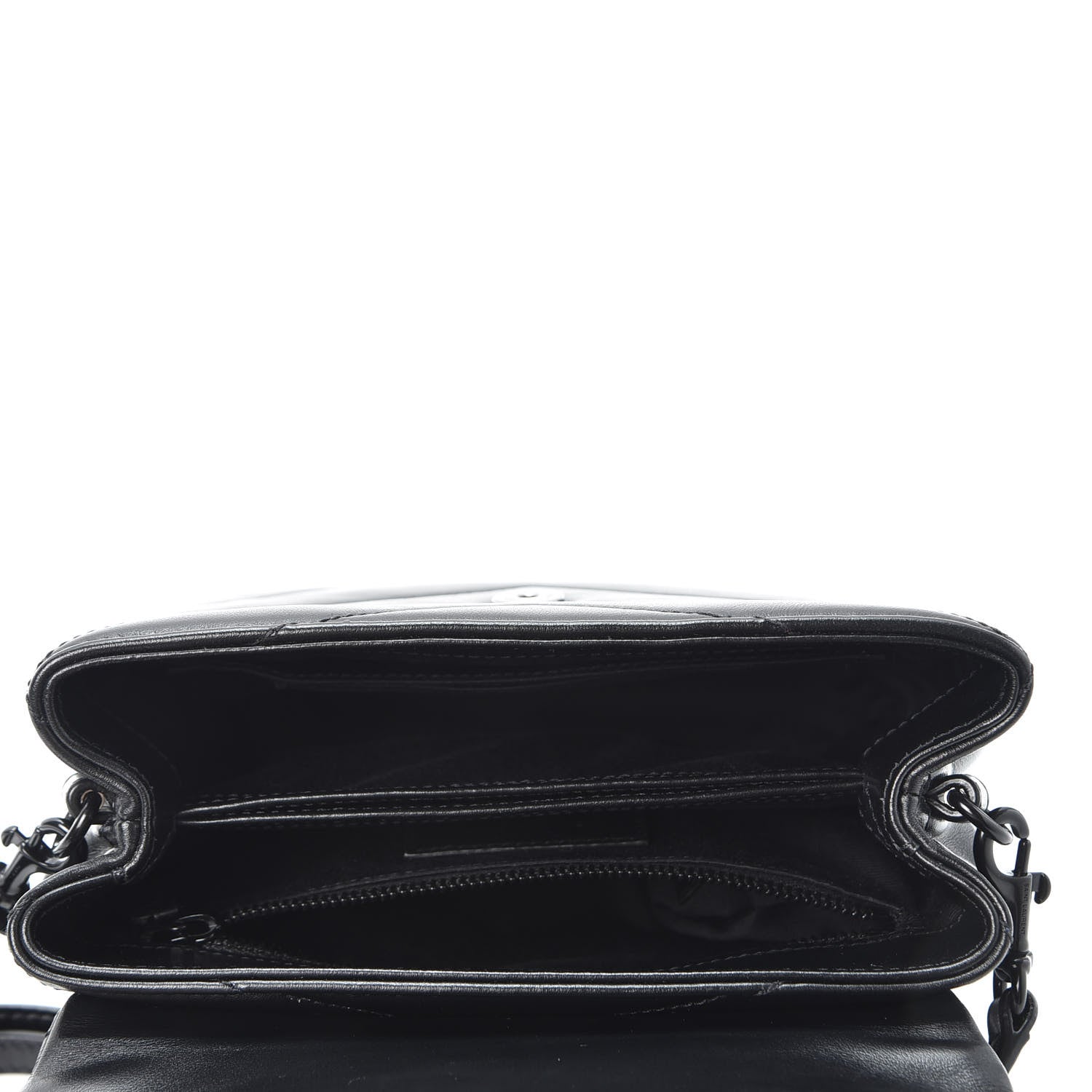 Saint Laurent Calfskin Y Quilted Monogram Toy Loulou Crossbody Bag Black 4 of 10