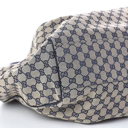 Gucci Monogram Calfskin Large Sukey Tote Beige Blue 8 of 9