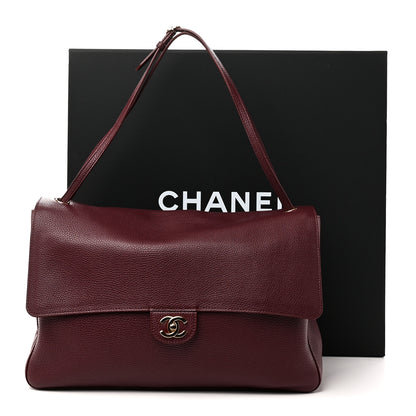 Chanel Grained Calfskin Souplissimo Maxi Flap Burgundy 11 of 11