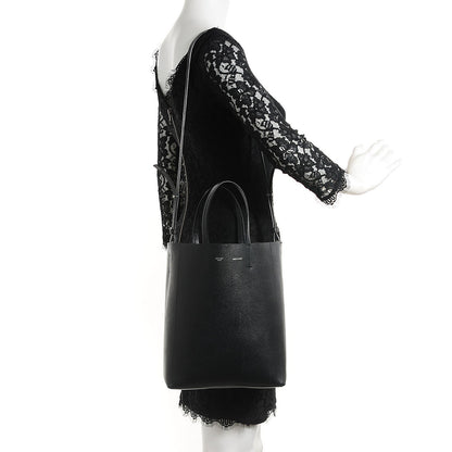 Celine Grained Calfskin Small Vertical Cabas Black 2 of 7