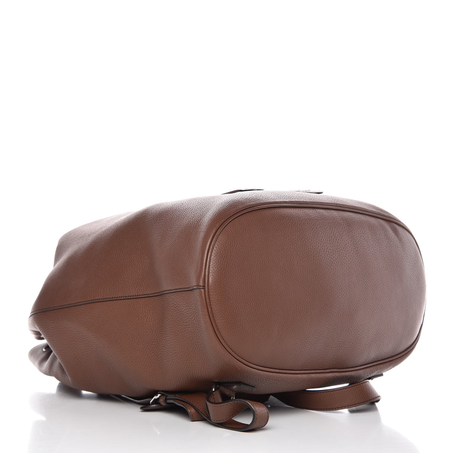 Pebbled Calfskin Large Soho Drawstring Backpack Brown