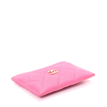 Chanel Caviar Quilted Card Holder Pink 4 of 7