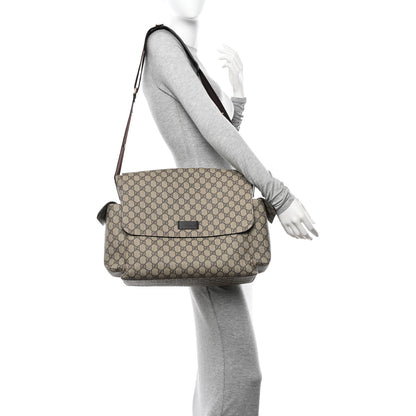 Gucci GG Plus Monogram Messenger Diaper Bag Dark Brown 2 of 12