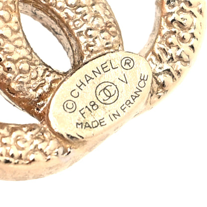 Chanel Crystal Timeless CC Earrings Light Gold 4 of 4